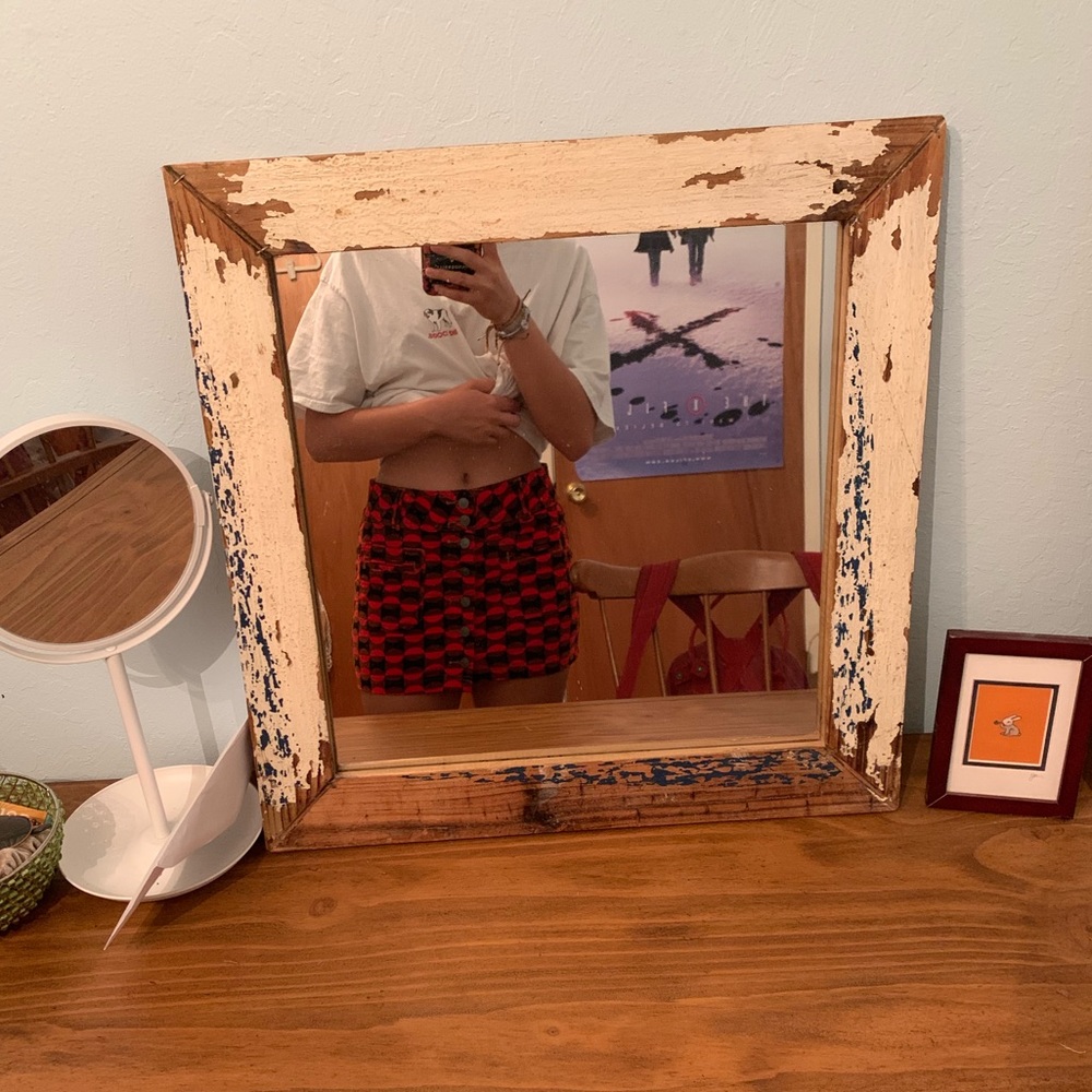 Free people 70s print mini skirt